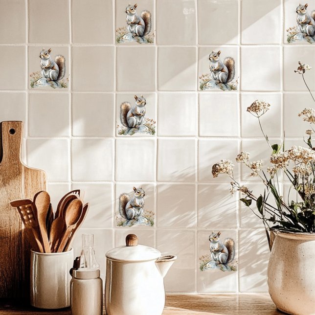 Grey Squirrel  Ceramic Tile (Creator Uploaded)