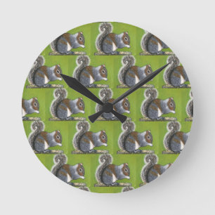 Grey Squirrel Clock 