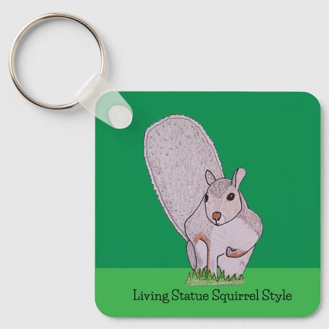 Grey Squirrel Key Ring (Front)