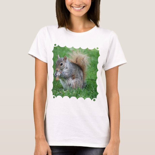 Grey Squirrel  Ladies T-Shirt (Front)