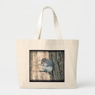 Grey Squirrel - Sciurus carolinensis Large Tote Bag