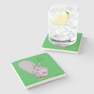 Grey Squirrel Stone Coaster