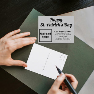 Grey St. Patrick Business Holiday Postcard