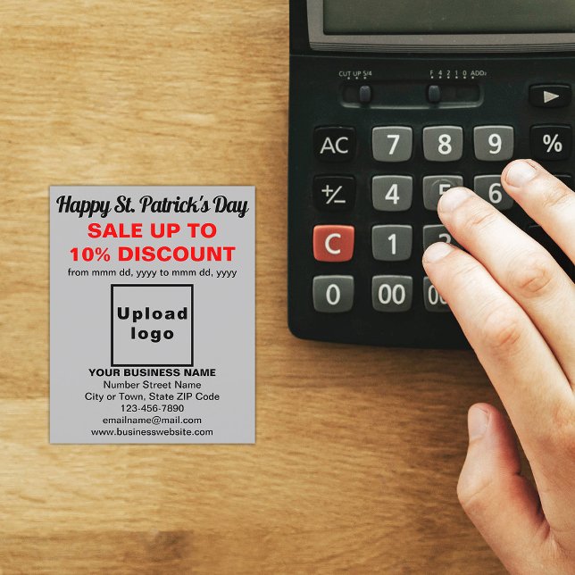 Grey St. Patrick's Day Business Sale Flyer (Gray St. Patrick's Day business sale flyer)