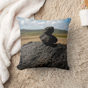 Grey Stacked Stones Cushion