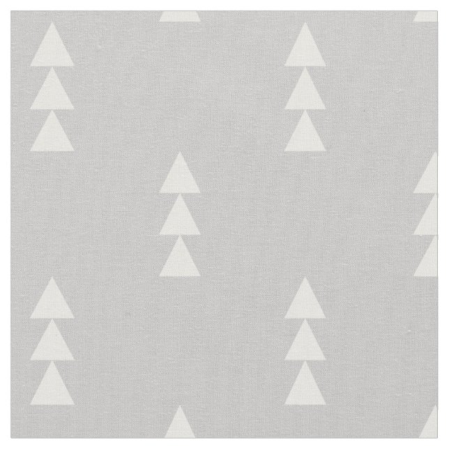 Grey Stacked Triangles Fabric (Close Up)