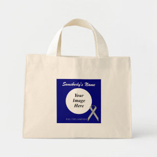Grey Standard Ribbon Template by Kenneth Yoncich Mini Tote Bag