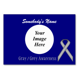 Grey Standard Ribbon Template by Kenneth Yoncich Table Number