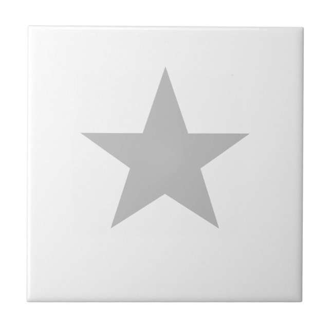 Grey Star Ceramic Tile (Front)