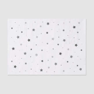 Grey Stars Tissue Paper