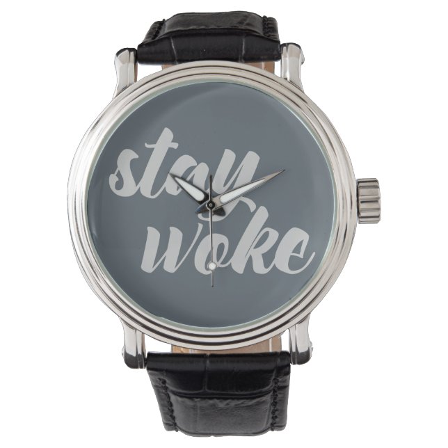 Grey Stay Woke Watch (Front)