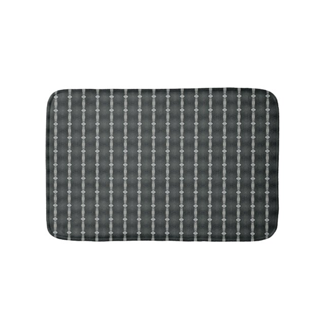 Grey steel seamless pattern bath mat (Front)