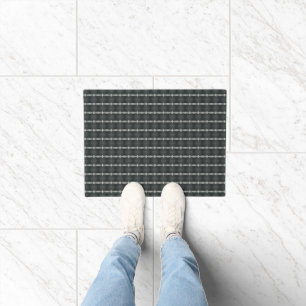 Grey steel seamless pattern doormat