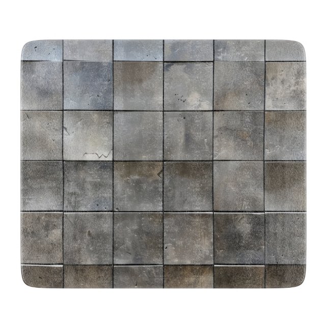 Grey Stone Tiles Pattern Cutting Board (Front)