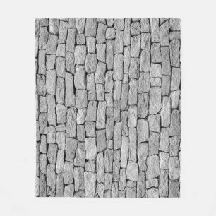 Grey stone wall, abstract background. fleece blanket