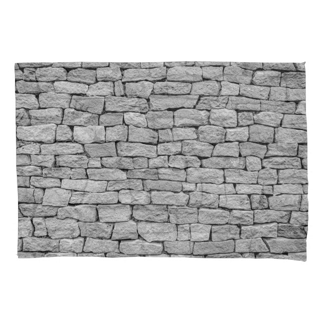 Grey stone wall, abstract background. pillowcase (Front)