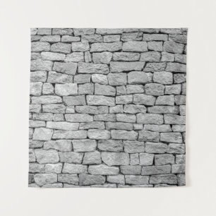 Grey stone wall as an abstract background. tapestry