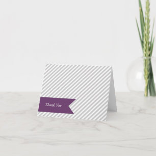 Grey Stripe Blank Note Cards
