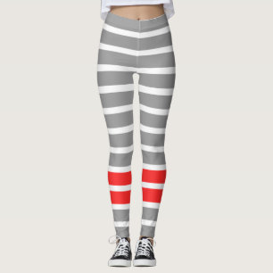 Grey stripe leggings