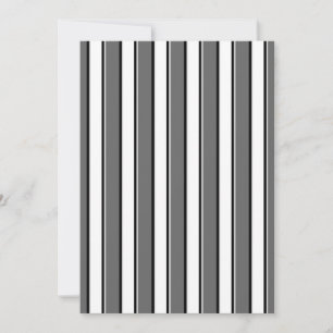 Grey Striped Custom Graduation Invitations