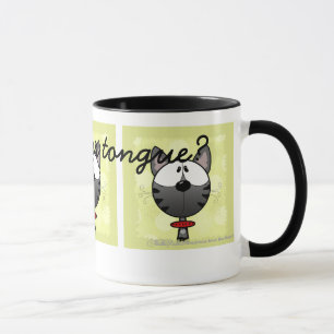 Grey Striped Kitty Mug
