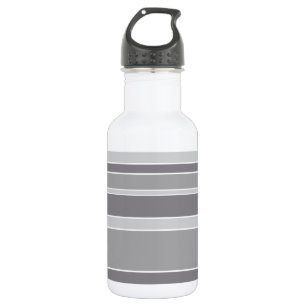 Grey stripes 532 ml water bottle