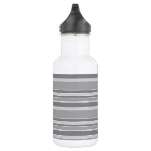 Grey stripes 532 ml water bottle