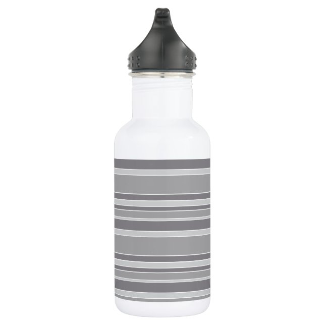 Grey stripes 532 ml water bottle (Right)