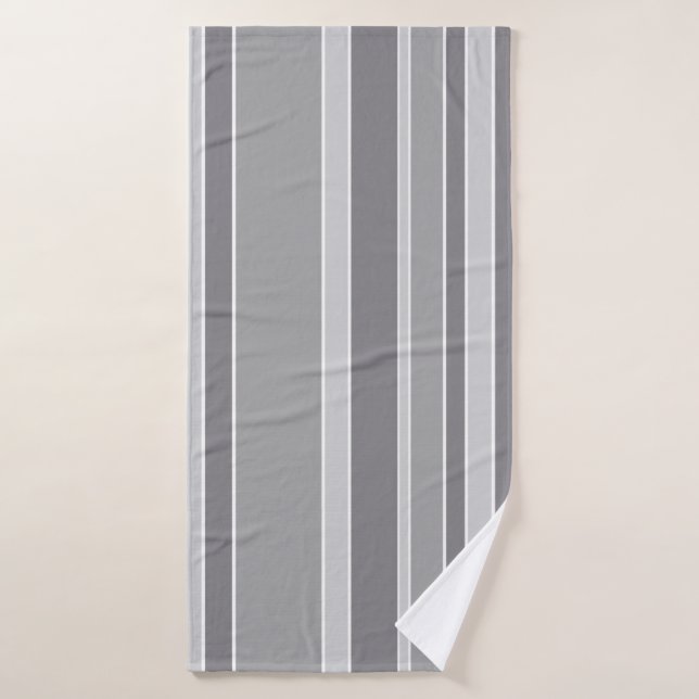 Grey stripes bath towel (Bath Towel)