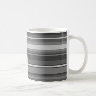 Grey stripes coffee mug
