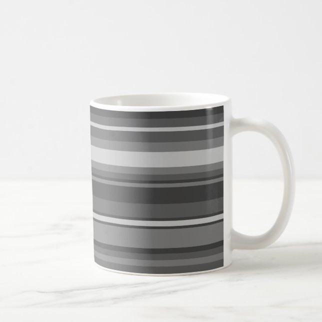 Grey stripes coffee mug (Right)