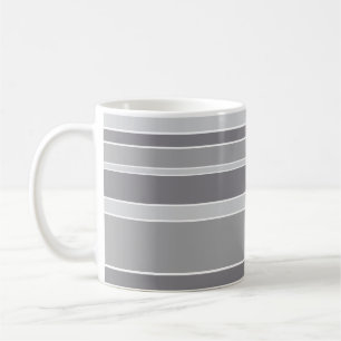 Grey stripes coffee mug