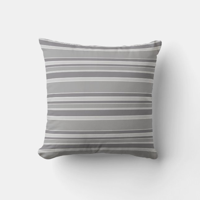 Grey stripes cushion (Front)
