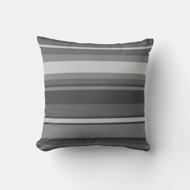 Grey stripes cushion (Front)