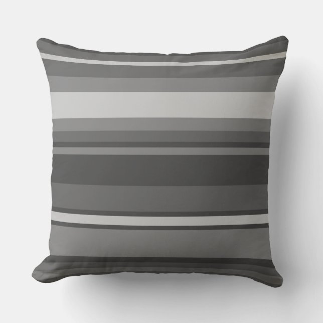 Grey stripes cushion (Front)