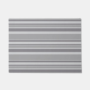 Grey stripes doormat