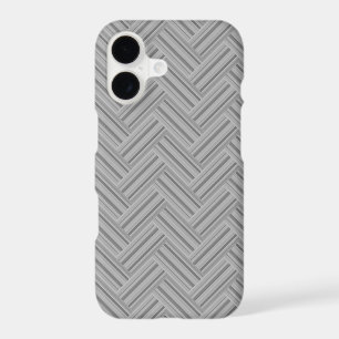 Grey stripes double weave pattern