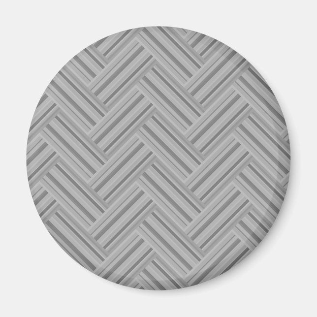 Grey stripes double weave pattern magnet (Front)