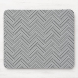 Grey stripes double weave pattern mouse pad