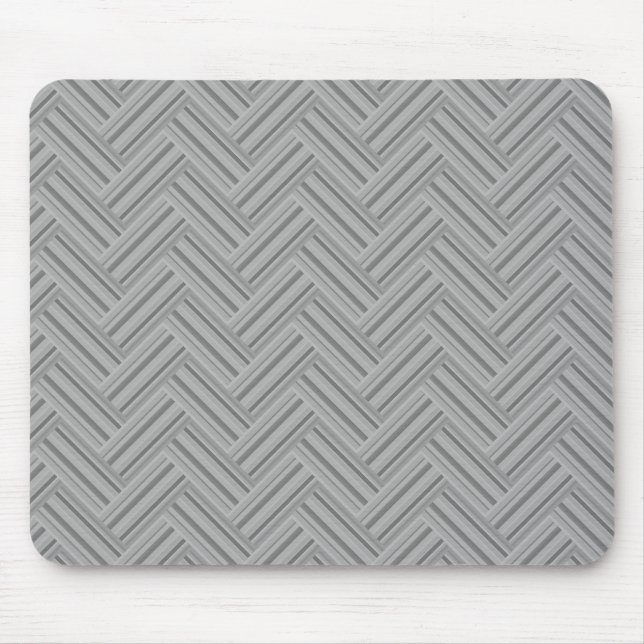Grey stripes double weave pattern mouse pad (Front)