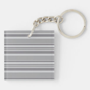 Grey stripes key ring