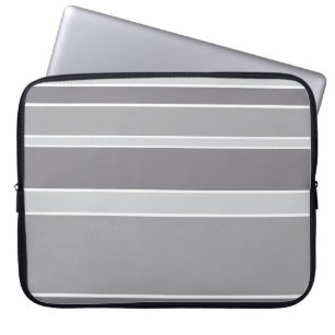 Grey stripes laptop sleeve