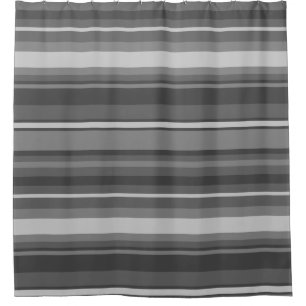Grey stripes shower curtain