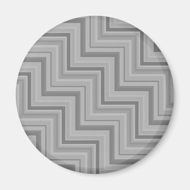 Grey stripes stairs pattern magnet (Front)