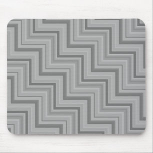 Grey stripes stairs pattern mouse pad