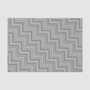 Grey stripes stairs pattern tissue paper