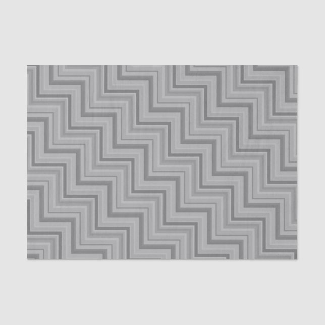 Grey stripes stairs pattern tissue paper (Front)
