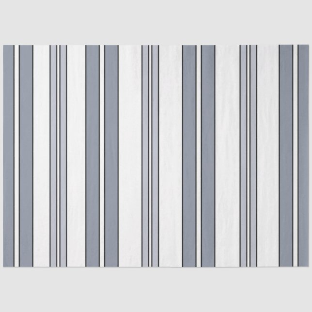 Grey Stripes Tissue Paper (Front)