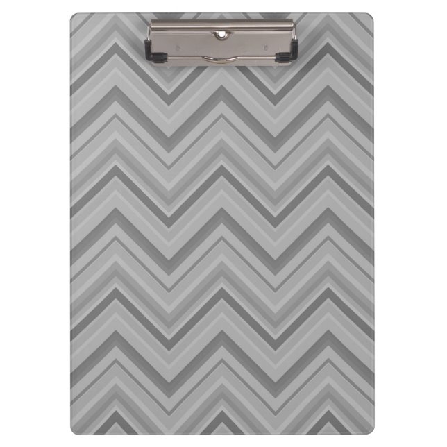 Grey stripes zigzag pattern clipboard (Front)