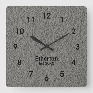 Grey Stucco Pattern Acrylic Wall Clock